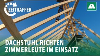 Richten des Dachstuhls Eiffestraße im Zeitraffer