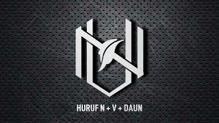 CARA MEMBUAT LOGO MONOGRAM KEREN 2 HURUF INISIAL NV DI PIXELLAB | HOW TO MAKE LOGO PIXELLAB screenshot 1