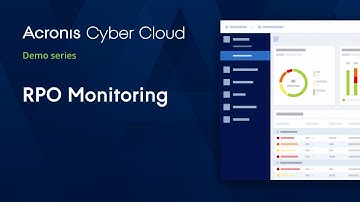 RPO Monitoring | Acronis Cyber Disaster Recovery Cloud | Acronis Cyber Cloud Demo Series