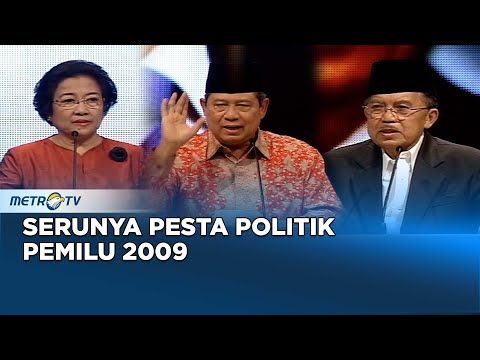 Serunya Adu Argumen Debat Capres Mega, SBY dan JK Dok.2009