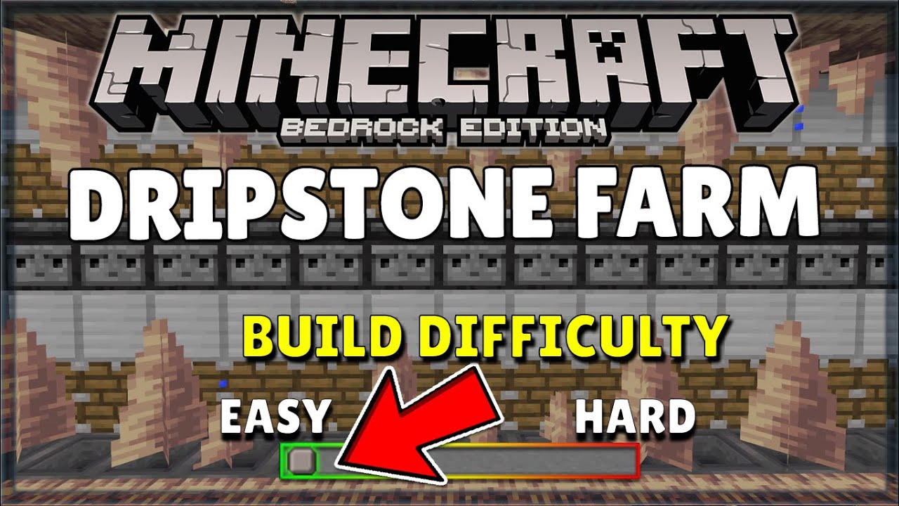 Dripstone Farm Tutorial Minecraft Bedrock - YouTube