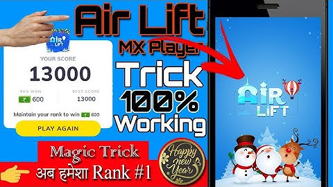 Mx Player Airlift Game H@ck trick | Mx Player Game trick | Mx Player Game se paise kaise kamaye