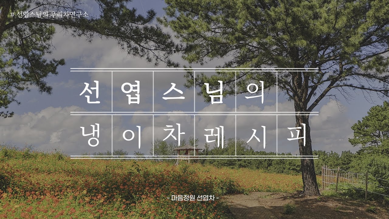 자연에서 온 약차 레시피 _ 선엽스님의 냉이차