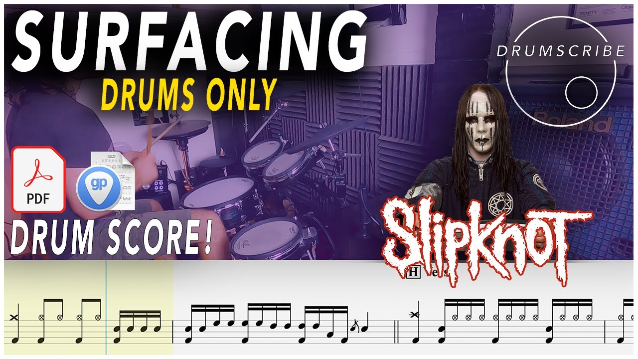 Surfacing (DRUMS ONLY) - Slipknot | DRUM SCORE Sheet Music | 