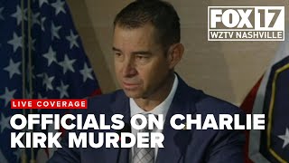 Officials provide update on search for shooter in Charlie Kirk assassination