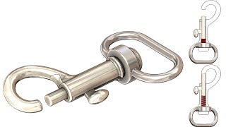 SolidWorks Tutorial #307: Keys/band holder (with movable spring, or fixed torsion spring) project 30