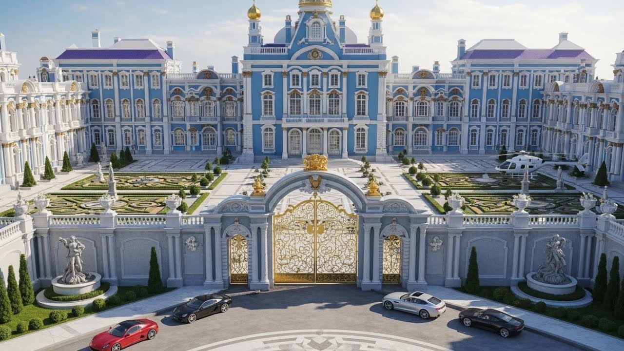 Inside a Billionaire’s Sky Blue & Purple Royal Palace | Ultimate Luxury!