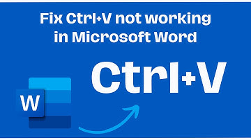 Ctrl+V not working in Microsoft Word