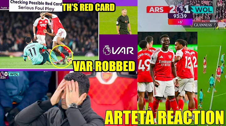 Mikel Arteta Reaction after Arsenal get VAR verdict after red card controversy during Wolves clash