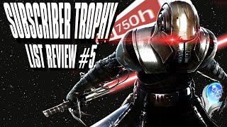 Subscriber Platinum Trophy List Review #5 -  Now THIS is Trophy Hunting! (161 plats)
