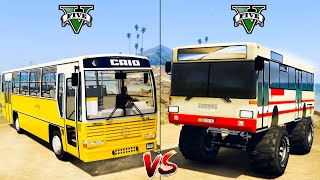 Monster Bus vs Regular City Bus - GTA 5 Car Mods Which Bus is best?
