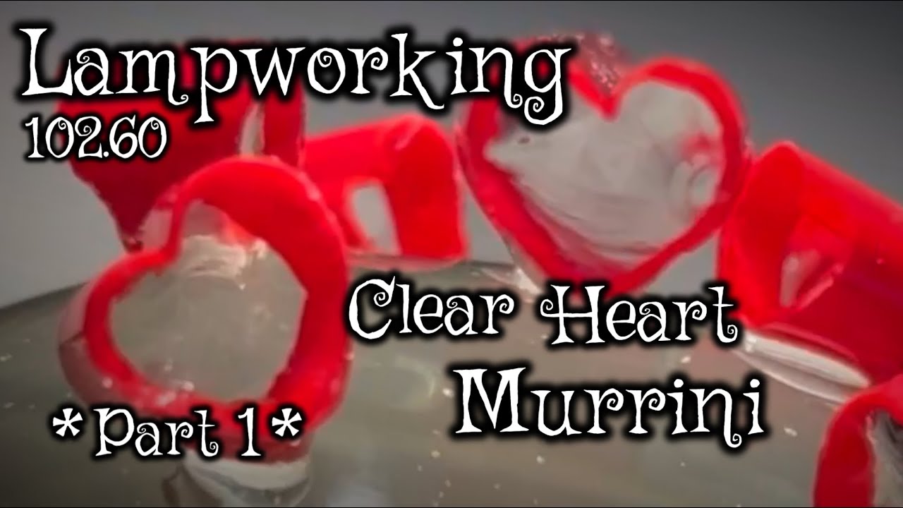 Lampworking / Flameworking - 102.60 - Clear Heart Murrini / Embed - 104 demo