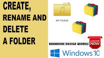How To Create, Rename and Delete a Folder