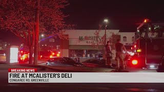 Upstate crews respond to fire at McAlister’s Deli