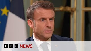 French President Macron calls on Israel to stop killing Gaza's women and babies - BBC News