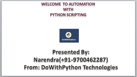 Python Scripting for Automation Day1
