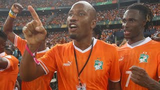 Didier Drogba Celebration After Ivory Coast Win 2-1 Against Nigeria In The Afcon 2023 Final