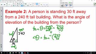 Math 20 3 Ch 5 2 Angles of Elevation and Depression