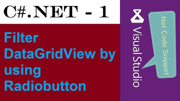 Csharp Filter DataGrid Radiobutton | Part 1