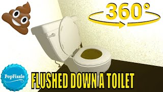 360 video || Flushed down a toilet version 3 || Funny Animation VR 4K