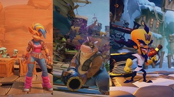 Crash Bandicoot 4 Its About Time - All alternate timelines (Tawna, Dingodile, Neo Cortex)