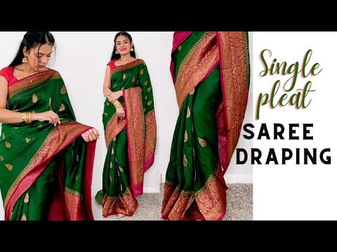 4 Single pleat saree hack | With Love Sindhu - YouTube