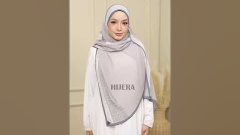 Batik Terap Shawl Pleated (Smoke Gray) by HIJERA TUTORIAL