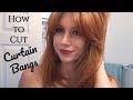 How to Cut Curtain Bangs! Face Framing Bangs - Step by Step Tutorial