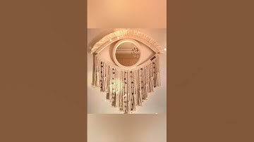 Macrame wall hanging mirror #diy #craft #macrame #shorts