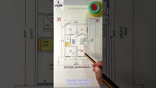 24x34 North Facing Corner House Plan and 🔥 30x30 Corner House Plan Design | S No 3553