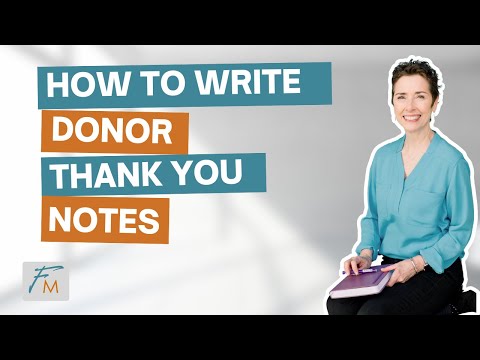 How To Write A Donor Thank You Note