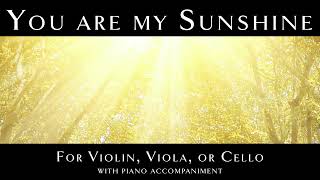 You Are My Sunshine For Violin Piano Accompaniment