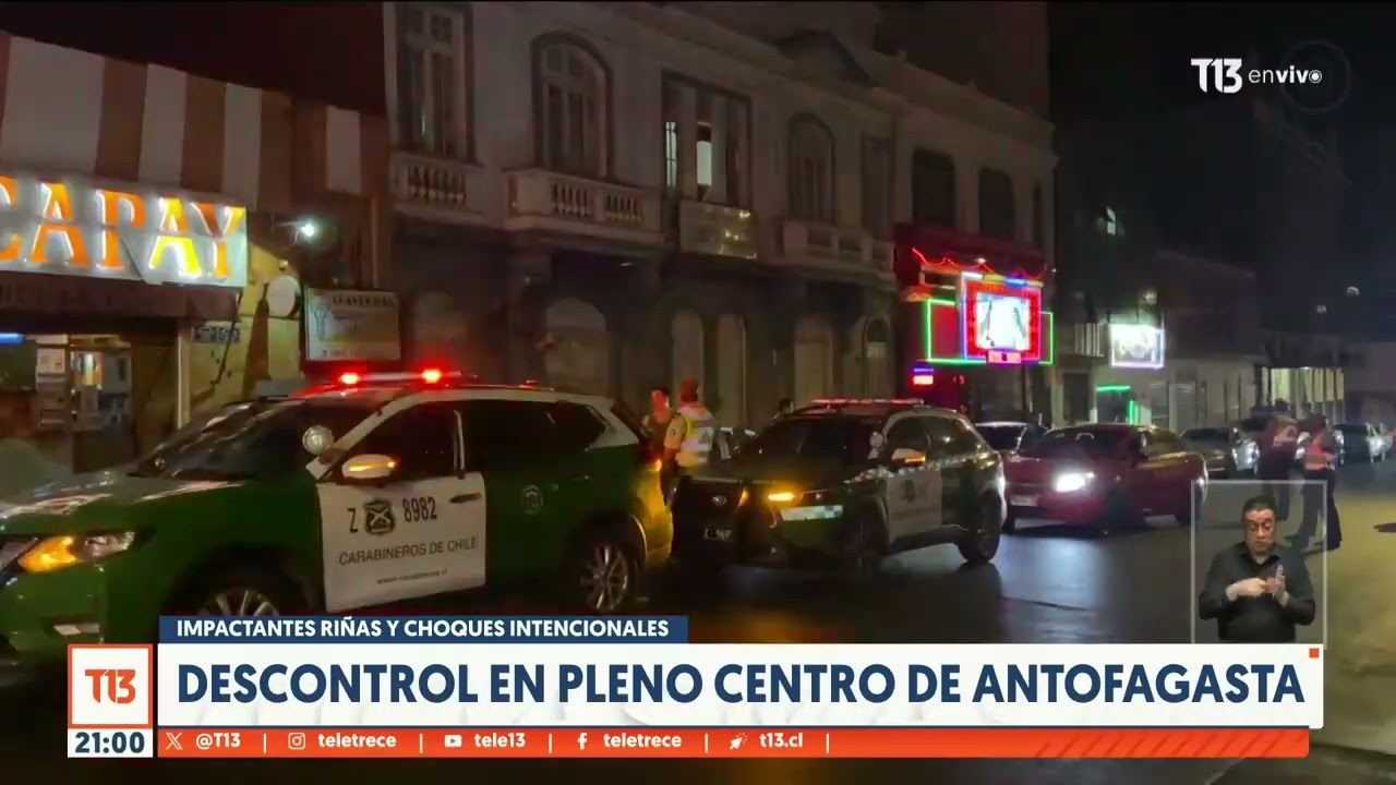 Descontrol en pleno centro de Antofagasta por el llamado barrio rojo