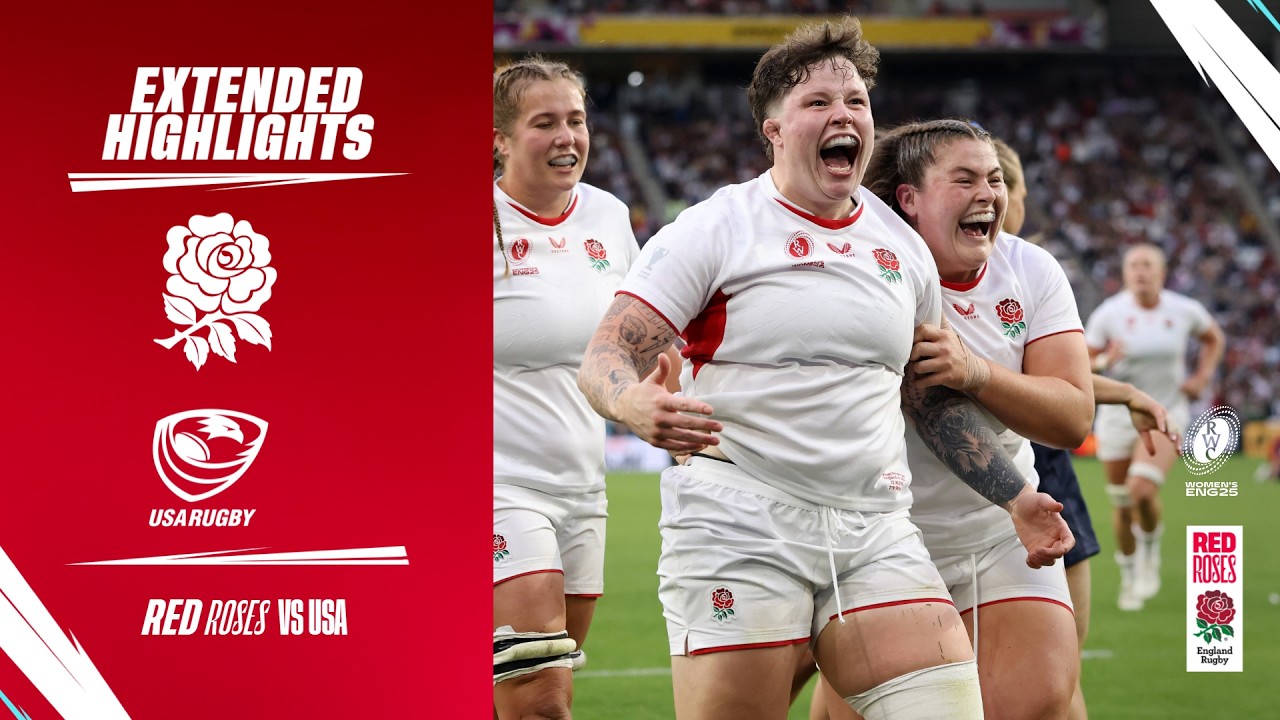 ONE YEAR ON 🤯 | Red Roses v USA extended highlights | Women’s Rugby World Cup 2025