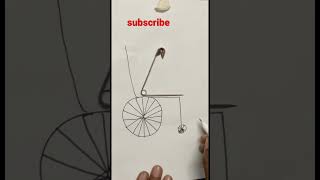 Amazing art with safety pin ❤️ #virelvideo #shortsvideo #art #viral