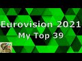 Eurovision 2021 My Top 39 with comments