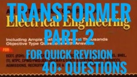 Transformer MCQ Part -2 // R K Rajput