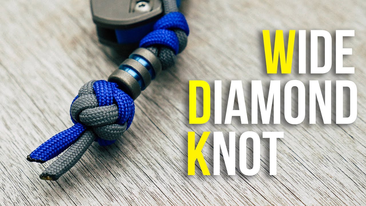 håndbevægelse maler Ulykke 💎Tie A Wide Diamond Knot Tutorial | Wide Paracord Lanyard Knot - YouTube