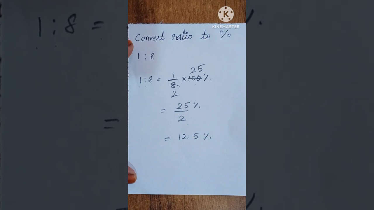 Convert ratio to percentage - Maths / Percentage / 🖋🖋🖋