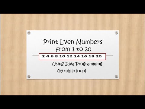 #code_skilling This Video Shows how to print even numbers from 1 to 20 ...