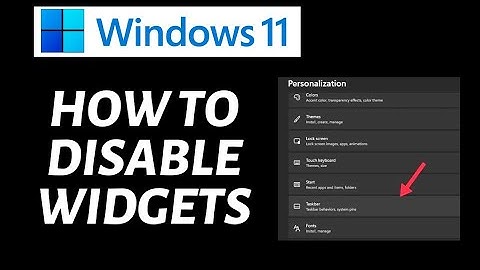 How To Disable Widgets in Windows 11