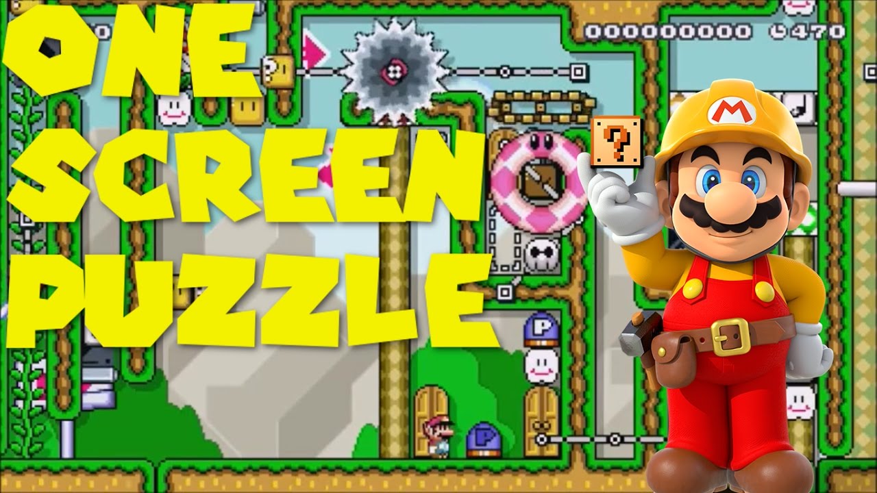 Mario Maker | One Screen Puzzle | Wobbly Totem Pole - YouTube