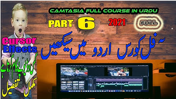 How to use cursor effects in camtasia studio 9 In Urdu/Hindi / Partb 6