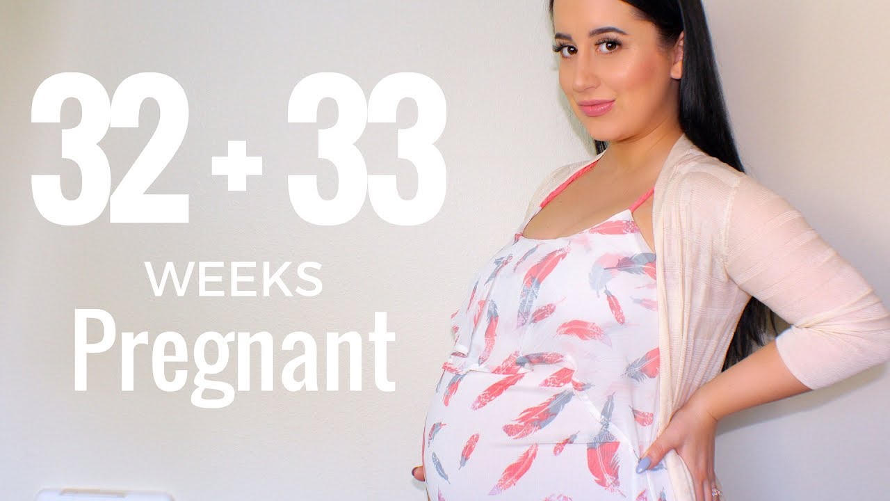 32 & 33 Weeks Pregnant | SWELLING, BABY'S MOVEMENTS & HEATWAVE! - YouTube