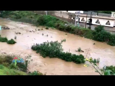بداية سيل وادي قوب رغدان ١٤٣٧ ٧ ١٤ سيول الباحة اللهم لك الحمد