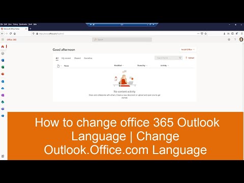 2021 - How to Change the language of O365 outlook | Change default display Language of 365  Outlook