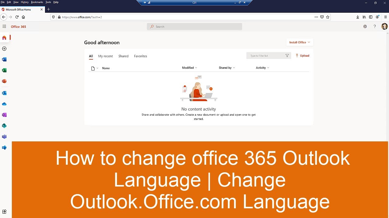 How to Change the language of O365 outlook | Change default display Language  of Office 365 Outlook - YouTube