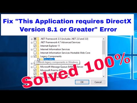 How to Fix "This Application requires DirectX Version 8.1 or Greater" Error