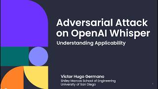 Adversarial Attacks on OpenAIWhisper