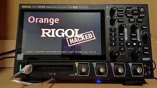 Orange Rigol on a oscilloscope